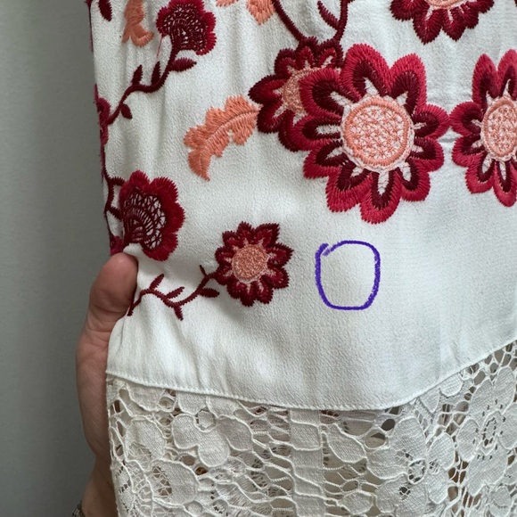 For Love & Lemons Cecelia Maxi Dress Floral Embroidery & Lace Paneling Size M - Picture 4 of 16